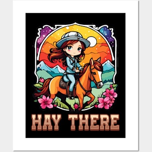 Hay There I Equestrian Pony Horse Lover Posters and Art